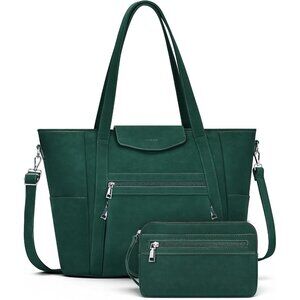Laptop Green Bag Women Designer Leather 16in Backpack Tote Satchel Purse